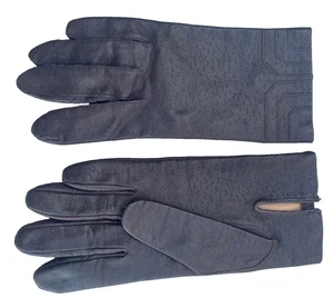 VTG Women's Brown Leather Silk Lined Gloves 7-1/2??? - Picture 1 of 5