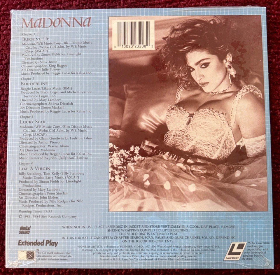 MADONNA SEALED LASERDISC  MINI DISC MUSIC 4 VIDEOS LIKE A VIRGIN PIONEER PROMO - Image 1 of 4
