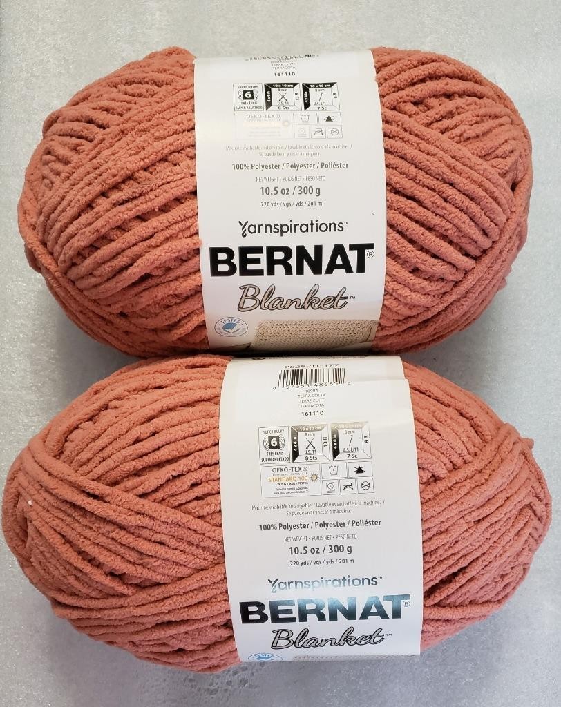 Chenille Yarn Carrot Orange Bernat Blanket Yarn Bernat Blanket