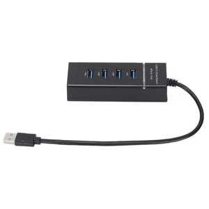 Usb Port Expander 4 Port USB3.0 Data Transmission 5Gbps Fast Speed Ultraslim NEW - Afbeelding 1 van 12