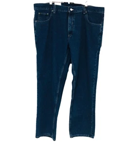 NWT Members Mark Denim Jeans Men 42 x 32 Dark Wash Heavy Duty Work Gorpcore - Picture 1 of 8
