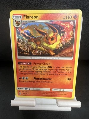 Pokemon TCG - 2019 Flareon 25/236 - Cosmic Eclipse - Uncommon - LP - Image 1 of 2