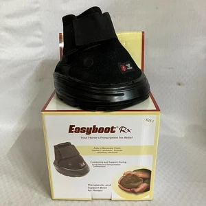 Bota de caballo Easyboot Rx negra alivio para laminitis cuidado de cojera navicular talla 5 - Imagen 1 de 7