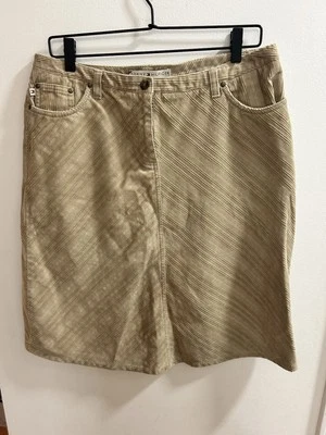 Tommy Hilfiger Mujer Falda Pana Tostada Talla 8 Bolsillos Tostados Foto 1 de 4