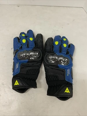 Dainese Carbon 4 Short Gloves Racing Blue/Black/Fluo-Yellow | Size Small  - Image 1 of 4