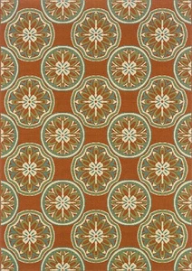 Multi-Color Circles Flowers Petals All-Over Door Mat 8323D - Aprx 2' 5" x 4' 5" - Picture 1 of 1