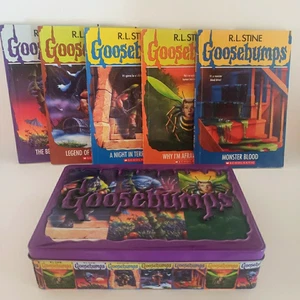 R. L. Stine Goosebumps 25th Anniversary Retro Set 5 Books and Tin Scholastic - Bild 1 von 24