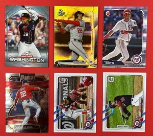 Juan Soto 6-Card Lot – Nationals, Padres, Mets – MLB Superstar – Topps & Panini - Picture 1 of 2