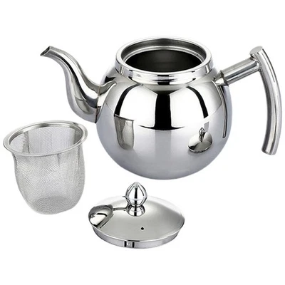  Teiera in Acciaio Inossidabile Bollitore Inox Porcellana Pentola - Immagine 1 di 4