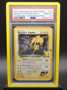Rocket's Zapdos 15/132 Celebrations Classic Collection Pokemon Card PSA 10 - Picture 1 of 5