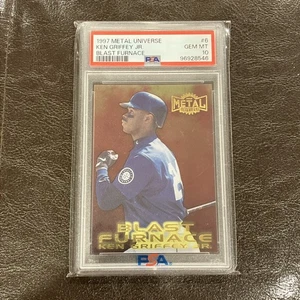 1997 Fleer Metal Universe KEN GRIFFEY JR Blast Furnace #6 PSA 10 Gem Mint - Picture 1 of 6