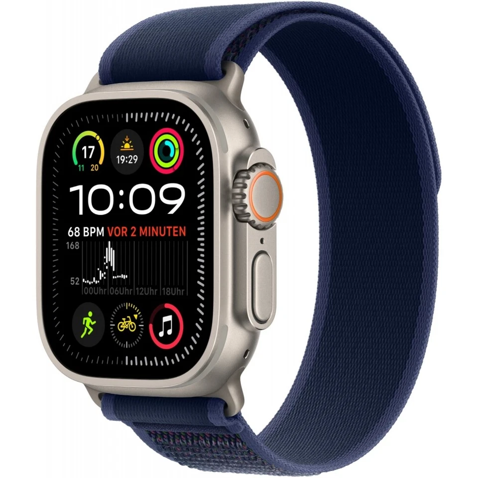 Apple Watch Ultra 2 Titan Natur Trail Loop Blau (M/L) - MX4L3FD/A - NEU & OVP 