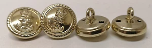 British Royal Navy Dress Roped Rim Anchor Queen's Crown Buttons 25L - Picture 1 of 1