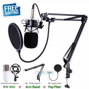 PRO NW-800 Studio Audio Recording Condenser Microphone with Suspension Stand Kit - Picture 1 of 12