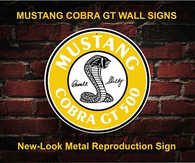 Ford Mustang Shelby Signature Rust-Proof Metal Wall Sign - Personalize it! - Image 1 of 4