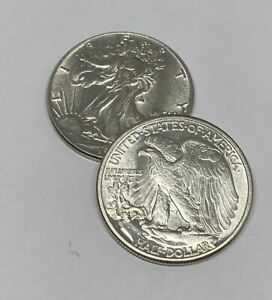 Choice AU - 1945 Walking Liberty Half Dollar - 90% Silver - Almost Uncirculated