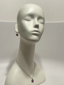 Vtg CHRISTIAN DIOR BY JOHN GALLIANO PINK CD APPLE EARRINGS & NECKLACE SET - Picture 1 of 15
