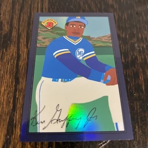 2021 Keith Shore 1989 Bowman Ken Griffey Jr Rainbow Foil Blue Refractor /100 - Picture 1 of 1