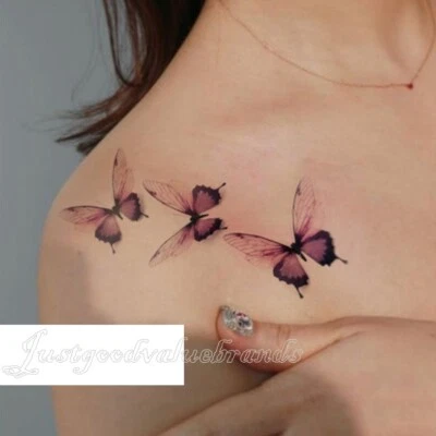 CANDYBARBOUTIQUE TEMPORARY TATTOO Ethereal 3D Butterfly Mini Hand Ankle Temporary Tattoo Waterproof Body Stickers