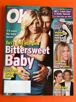 TORI SPELLING BABY * MADONNA SON DAVID October 30 2006 OK! WEEKLY MAGAZINE Jolie - Image 1 of 4