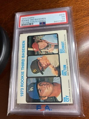1973 Topps #615 novato tercera base (Ron Cey, Mike Schmidt) novato PSA 1,5 justo Foto 1 de 2