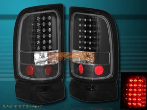 94 95 96 97-01 DODGE RAM 1500/2500/3500 BLACK LED TAIL LIGHTS - Picture 1 of 2