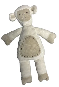 Pottery Barn Kids Flachstich Lamm Schaf cremefarben Plüschtier Stofftier 12 Zoll Lovey - Bild 1 von 4