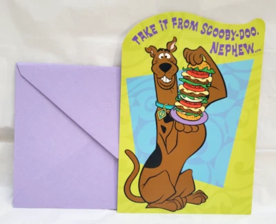 Винтажная поздравительная открытка на день рождения племянника Hallmark Scooby-Doo - Изображение 1 из 4
