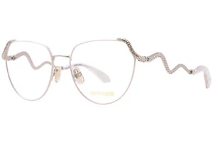 Roberto Cavalli VRC053M 0SNA Eyeglasses Women's Light Gold Full Rim Cat Eye 55mm - Picture 1 of 7