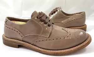Brunello Cucinelli Women's Size 7 37 Patent Leather Wingtip Oxford Shoes $1290 - Picture 1 of 6