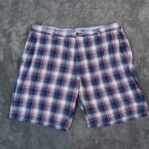 Brooks Brothers Shorts Men 40 Red Blue 9” Madras Plaid Chino Bermuda Yacht Beach - Picture 1 of 7
