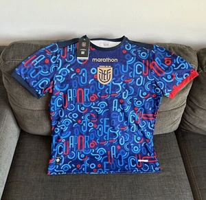 Marathon Authentic Ecuador Team Soccer Pre Match Training 2024 Jersey Men’s Sz L - Picture 1 of 6