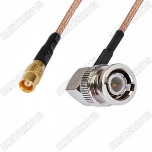 Cable coaxial BNC macho enchufe ángulo recto a MCX hembra conector RF coleta RG316 - Imagen 1 de 3