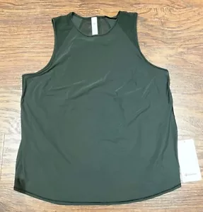 NUEVA Camiseta sin Mangas Mujer Lululemon Esculpida Plisada Verde Legado Talla 12 - Imagen 1 de 8