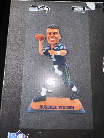 Russell Wilson Seattle Seahawks Real Jersey Bobblehead NFL Cover