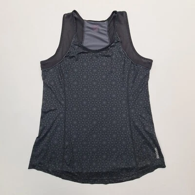 Camisa Reebok Mujer Grande Negra Camiseta sin Mangas Entrenamiento Aire Libre Jugar Seco Gimnasio Damas Foto 1 de 4