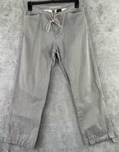 Abercrombie Women's 8 Gray Wide Leg Khaki Pants Drawstring Joggers Y2K 90s - Picture 1 of 12