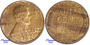 1940 Lincoln Wheat Cent - Improper Alloy Mix Wood Grain Woody - Rare Error Coin - Picture 1 of 4