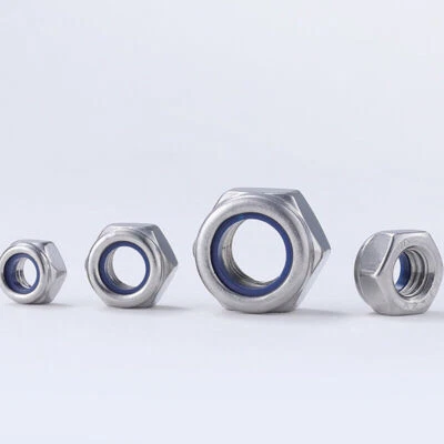 304/316/201 Edelstahl Nylon Einsatz Verriegelungsmutter M2 M2.5 M3 M4~M30 Mutter - Bild 1 von 4