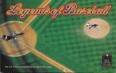 USA 2000 COMPLETE BOOKLET OF (20) POSTAL CARDS LEDGENDS OF BASEBALL - Image 1 of 2