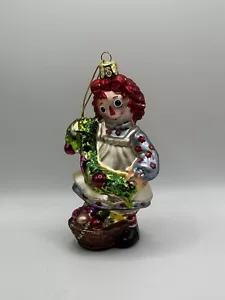 Kurt S Adler Classic Raggedy Ann decorazione natalizia dipinta a mano vetro mercurio - Foto 1 di 7