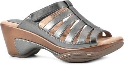White Mountain Women's Valencia Clog Sandals, Pewter Met Size 9M - Image 1 of 4