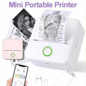Mini Drucker Pocket Printer Smartphone Handy Thermopapier Etiketten Fotodruck - Afbeelding 1 van 14