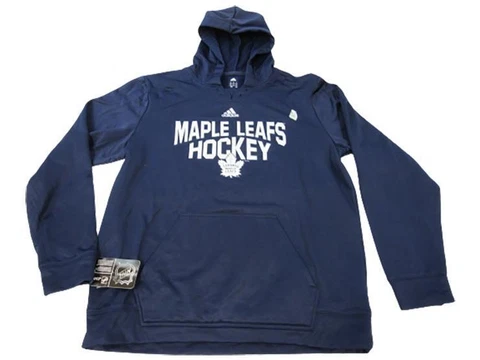 New Toronto Maple Leafs Mens Size L Large Adidas Climawarm Blue Hoodie Cover