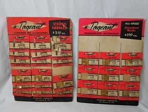 Vintage Pageant Phonograph Needle Cartridge Sonotone Display Lot of 2 Incomplete - Picture 1 of 11