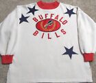 Vintage Buffalo Bills Cliff Engle Sweatshirt Embroidered Patch Pullover Rare XL
