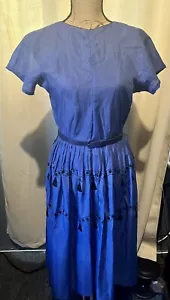Blue Vintage day dress - Picture 1 of 6