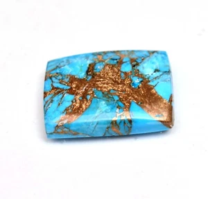 21.55 Ct Natural Arizona Blue Copper Turquoise Cabochon Loose Gemstone For Ring - Picture 1 of 6
