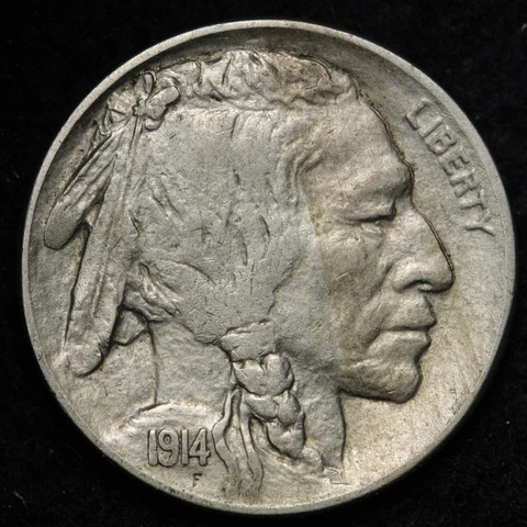 1914 Doubled Profile Buffalo Nickel CHOICE AU E382 UEY Cover