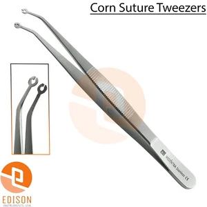 Dental Corn Suture Tweezer Angled Suture Holding Forceps Suturing Soft Tissue - Picture 1 of 2